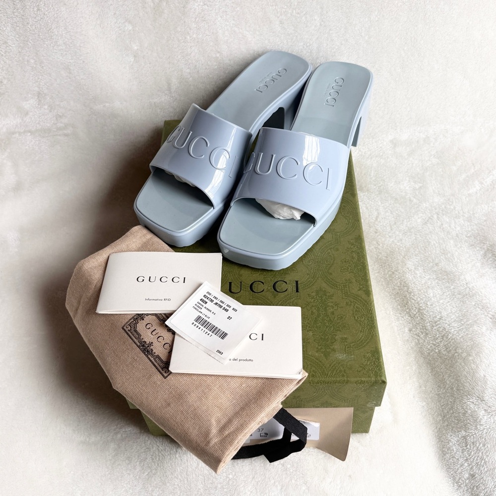 Gucci Rubber Block Heels (37)